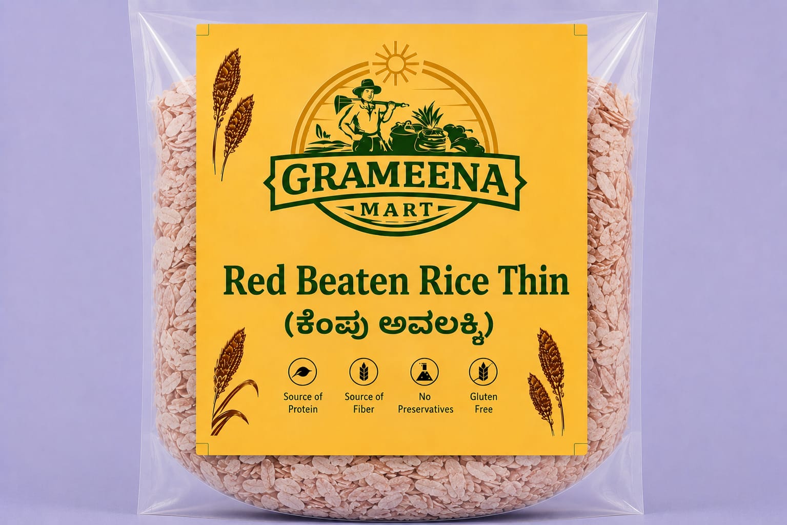 red beaten rice thin Red beaten rice thin